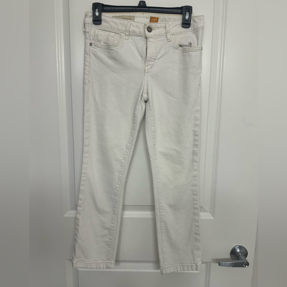 Pilcro and the Letterpress White Straight Jeans Size 27